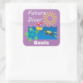 Toekomstig duikontwerp - Vierkante stickers (Tas)