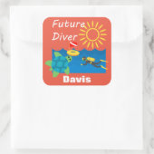 Toekomstig duikontwerp - Vierkante stickers (Tas)