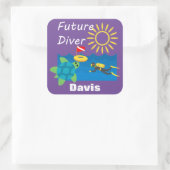 Toekomstig duikontwerp - Vierkante stickers (Tas)