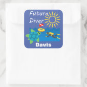 Toekomstig duikontwerp - Vierkante stickers (Tas)