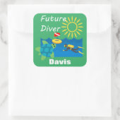 Toekomstig duikontwerp - Vierkante stickers (Tas)