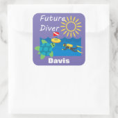 Toekomstig duikontwerp - Vierkante stickers (Tas)