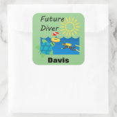 Toekomstig duikontwerp - Vierkante stickers (Tas)