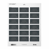 Toekomstig Echtpaar Zwart Ivoor Retouradres Etiket (Full Sheet)