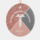 Toekomstig fysiek therapistisch Roos Gold Geperson Keramisch Ornament (Links)