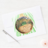 Toekomstig geld vierkante sticker (Envelop)