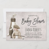  toekomstig Golfer Cute Caddy Golf Baby shower Kaart (Voorkant)