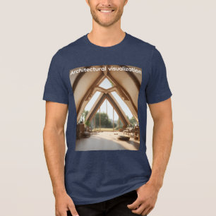 Toekomstig huis in aanbouw met geometrisch Tri-Blend shirt