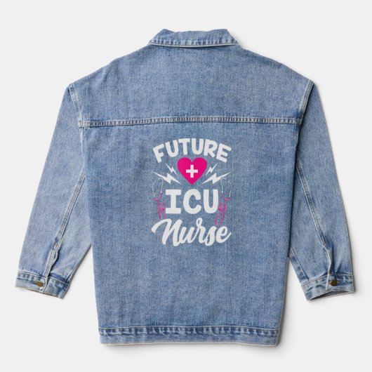 Toekomstig Icu Zurse Ziekteverpleging IJsintensiev Denim Jacket (Achterkant)