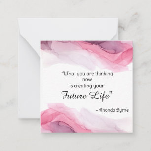 *~ Toekomstig Leven Waterverf Quote AP62 Nota Kaar Notitiekaartje