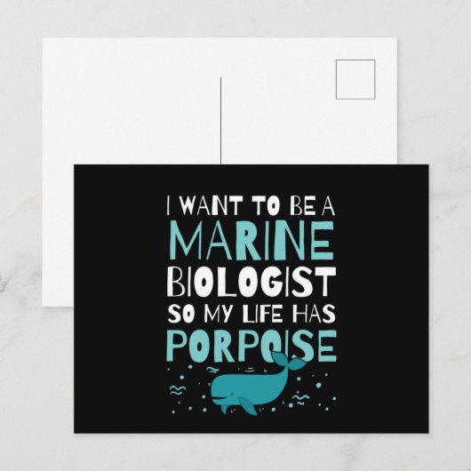 Toekomstig marien bioloog Mijn leven heeft een doe Briefkaart (Voorkant / Achterkant)