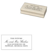 Toekomstig meneer en mevrouw script huwelijksretou rubberstempel (Gestempeld)