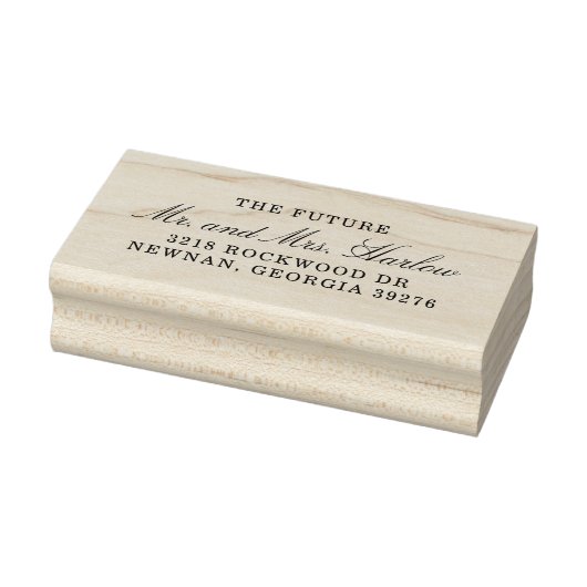Toekomstig meneer en mevrouw script huwelijksretou rubberstempel (Stempel)
