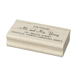 Toekomstig meneer en mevrouw script huwelijksretou rubberstempel