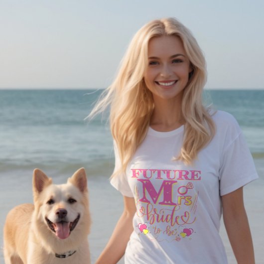 TOEKOMSTIG MEVROUW OM BACHELORETTE PARTY VROUWEN T T-SHIRT