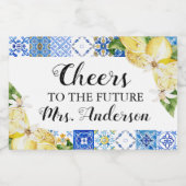 Toekomstig mevrouw Vrijgezellenfeest-etiket voor m Sparkling Wijnetiket (Enkel label)