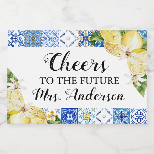 Toekomstig mevrouw Vrijgezellenfeest-etiket voor m Sparkling Wijnetiket (Enkel label)