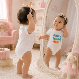 Toekomstig Mode-icoon Baby | Schattige Trendy Baby Romper