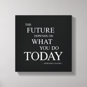 Toekomstig Motivatie Quote Wall Art Canvas Afdruk