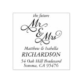 Toekomstig Mr en Mrs Retouradres Rubberstempel (Afrduk)