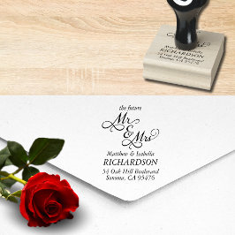 Toekomstig Mr en Mrs Retouradres Rubberstempel