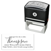 Toekomstig Mr en Mrs RSVP retouradres Zelfinktende Stempel (In situ)