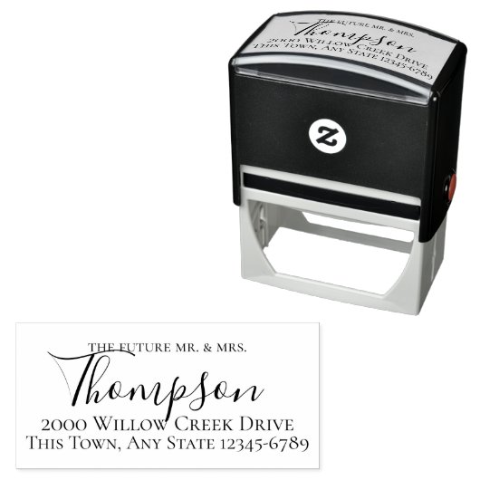 Toekomstig Mr en Mrs RSVP retouradres Zelfinktende Stempel (In situ)