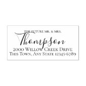 Toekomstig Mr en Mrs RSVP retouradres Zelfinktende Stempel (Design)
