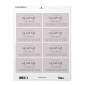 Toekomstig Mr Mrs Chic Script Huwelijks Retouradre Etiket (Full Sheet)