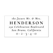 Toekomstig Mr & Mrs Classic retouradres Rubberstempel (Afrduk)