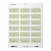 Toekomstig Mr Mrs Script Groene Huwelijksadres Etiket (Full Sheet)