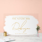 TOEKOMSTIG MRS Vrijgezellenfeest Welkom Paint Whit Acryl Bord (Huwelijk)