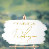 TOEKOMSTIG MRS Vrijgezellenfeest Welkom Paint Whit Acryl Bord (Neutraal)