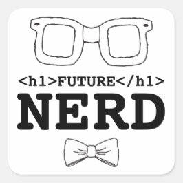 Toekomstig ontwerp van Nerd Clipart Nerd Glassen Vierkante Sticker