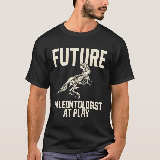 Toekomstig paleontoloog bij Play Dinosaur T-shirt (Voorkant)