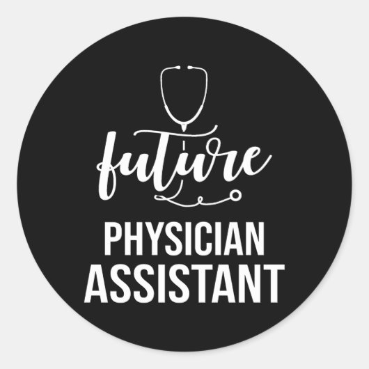Toekomstig Physician Assistant PA Afstuderen Ronde Sticker (Voorkant)