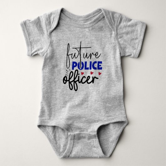 Toekomstig politieagent Baby Bodysuit (Voorkant)