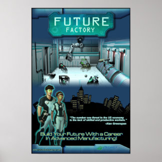 Toekomstig Poster voor fabrieksgame