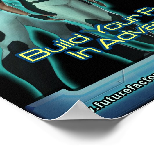 Toekomstig Poster voor fabrieksgame (Hoek)