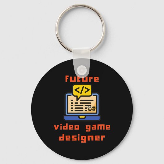Toekomstig programmeur van videogame-ontwerper sleutelhanger (Voorkant)