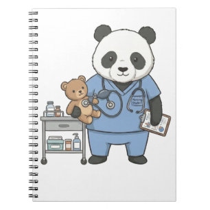 Toekomstig RN Panda: Aardige Geneeskunde Student  Notitieboek