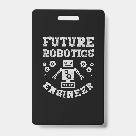 Toekomstig robotica-ingenieur Funny Robot Engineer Badge (Voorzijde)