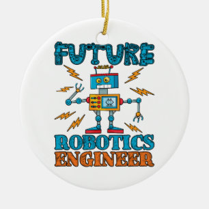 Toekomstig robotica-ingenieur keramisch ornament