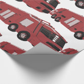 Toekomstig rood sciencefiction-commando voertuig cadeaupapier