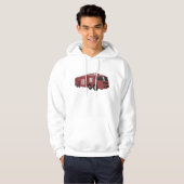 Toekomstig rood sciencefiction-commando voertuig hoodie (Voorkant volledig)