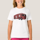 Toekomstig rood sciencefiction-commando voertuig t-shirt (Voorkant)