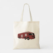 Toekomstig rood sciencefiction-commando voertuig tote bag (Achterkant)