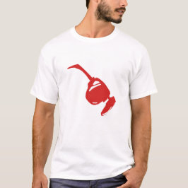 Toekomstig rood tech-design."Perfect voor tech-lie T-shirt