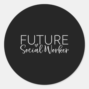 Toekomstig sociaal werker sociaal werk student ronde sticker
