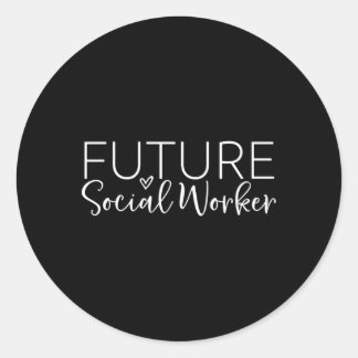 Toekomstig sociaal werker sociaal werk student ronde sticker